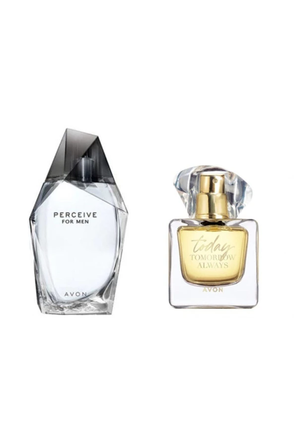 AVON Perceive Edt 100 Ml Erkek + Today Edp 50 Ml Kadın (yeni Tasarım Ve Yeni Şişe) 2li Set