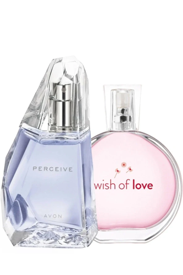 AVON Perceive Edp 50 Ml - Wish Of Love Edt 50 Ml Kadın Parfümü Seti ELİTKOZMETİK-0011