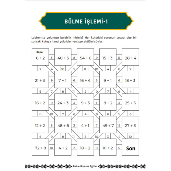 Labirentli Matematik Dört İşlem Seti (4 Süper Kitap) - 2