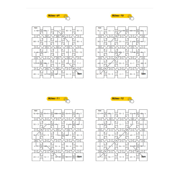 Labirentli Matematik Dört İşlem Seti (4 Süper Kitap) - 3
