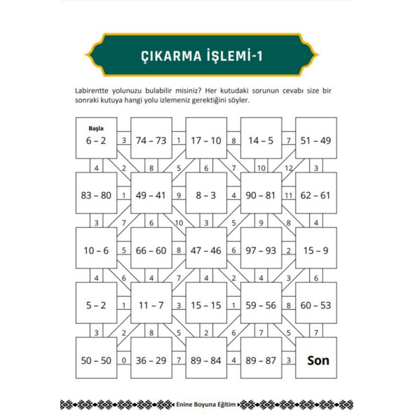 Labirentli Matematik Dört İşlem Seti (4 Süper Kitap) - 5