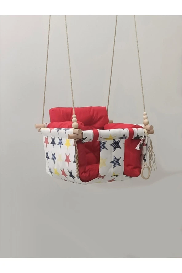 Yıldızlı Kırmızı Pufidik Salıncak - 2