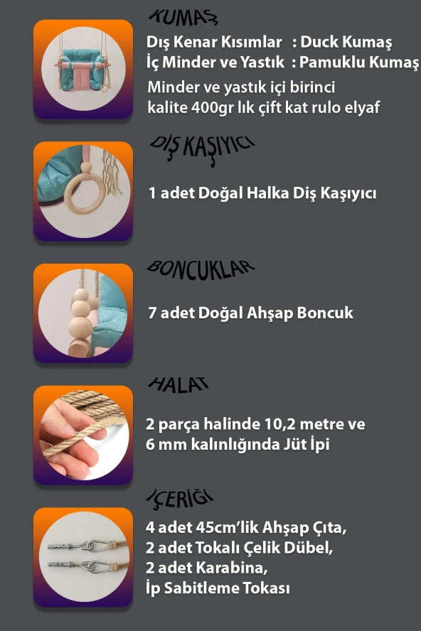 Kırmızı Siyah Pufidik Salıncak - 3