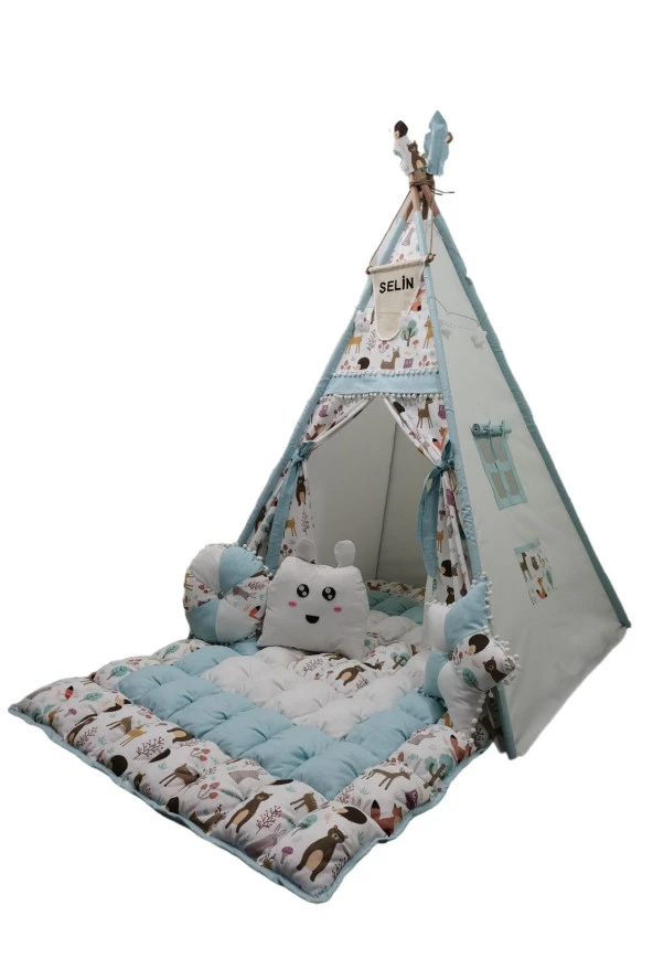 Kızıldereli Çocuk Oyun Çadırı Devrilmeyen Sabitleme Aparatlı Elit Serisi