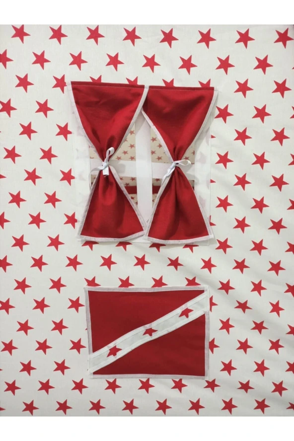 Henna Duck Sabitlenebilir Çocuk Oyun Çadırı Kırmızı Yıldızlı - 5