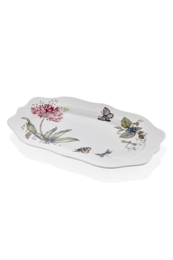 Joy Carmen Butterfly Serisi Büyük Boy Oval Tabak 35 Cm