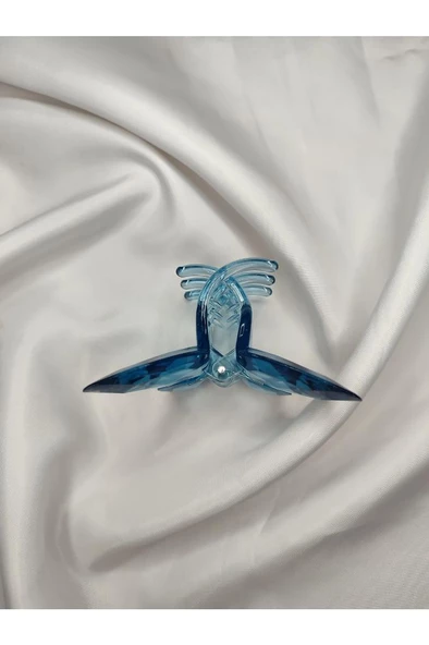 Kelebek Model Akrilik Şeffaf Büyük Boy Mandal Toka 8 CM - 3