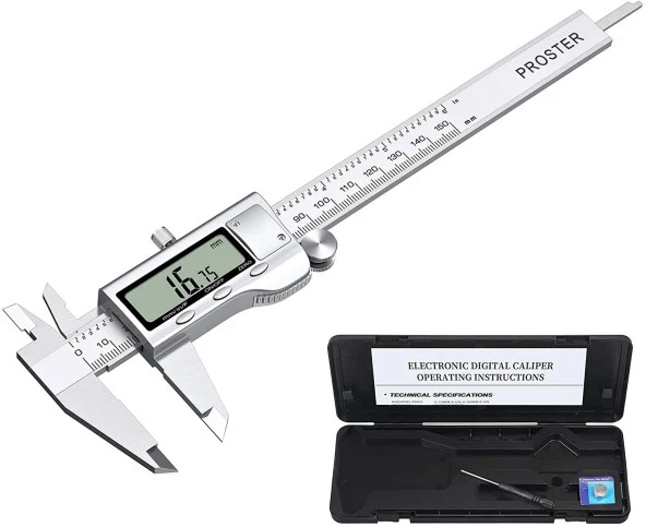 Valkyrie 150Mm Paslanmaz Çelik Lcd Dijital Kumpas