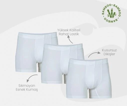 6 Adet Şahin Erkek Bambu Boxer 70059 - 2