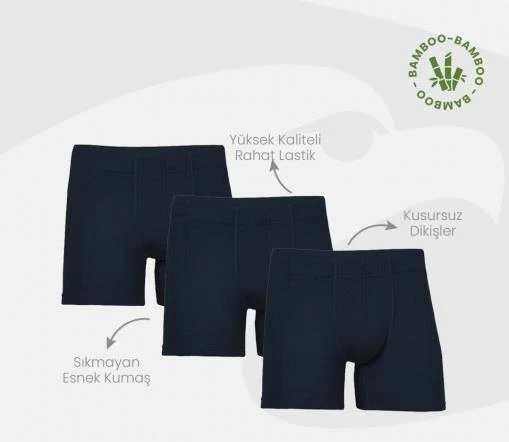 6 Adet Şahin Erkek Bambu Boxer 70059 - 4