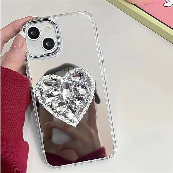 Aynalı Taşlı Popsocketli Kılıf iPhone 11 - 3
