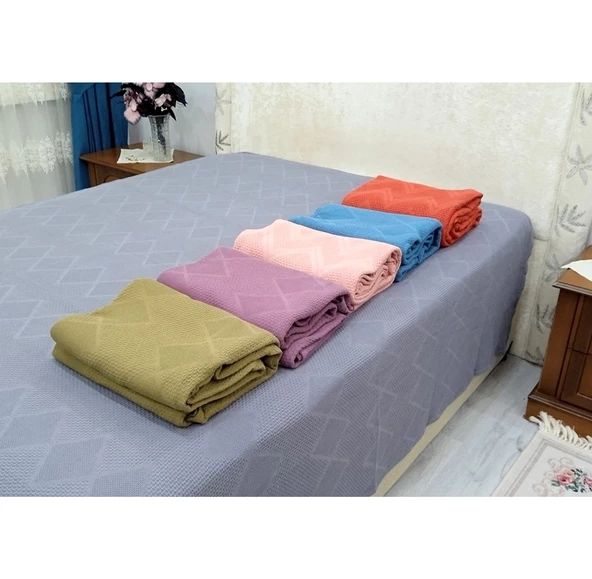 Şaheser %100 Pamuk Çift Kişilik Pike 240x220 (Tek Pike)-Bej - 3