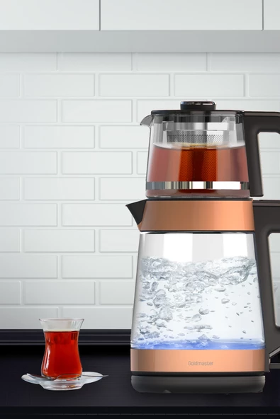 Goldmaster Yenidem GM-8325 Rose Gold 1900 W Cam Çay Makinesi - 7