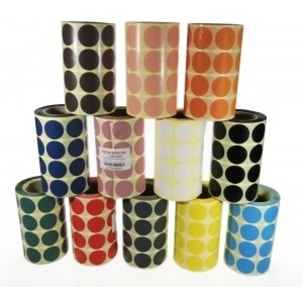 RENKLİ NOKTA ETİKETİ 25MM 2000 ADET