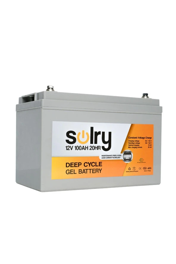 Solry 12V Volt 100 Ah Jel Akü (Deep Cycle Jel Akü) - 2