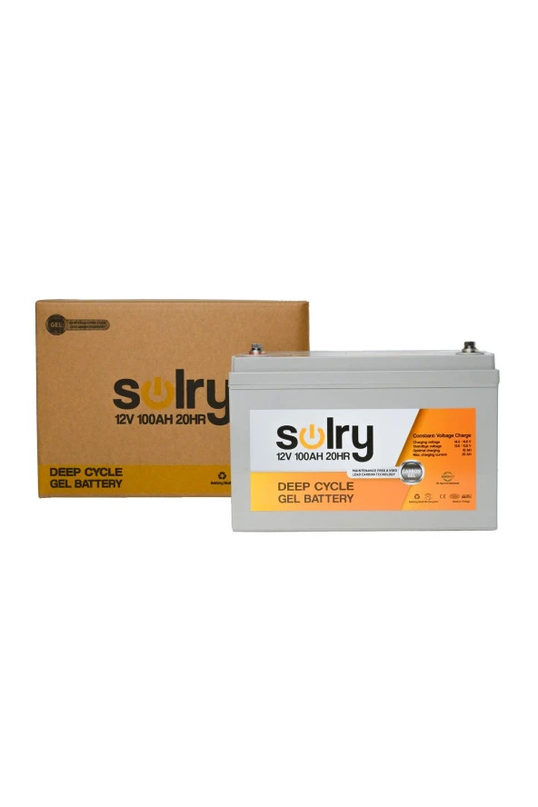 Solry 12V Volt 100 Ah Jel Akü (Deep Cycle Jel Akü) - 4