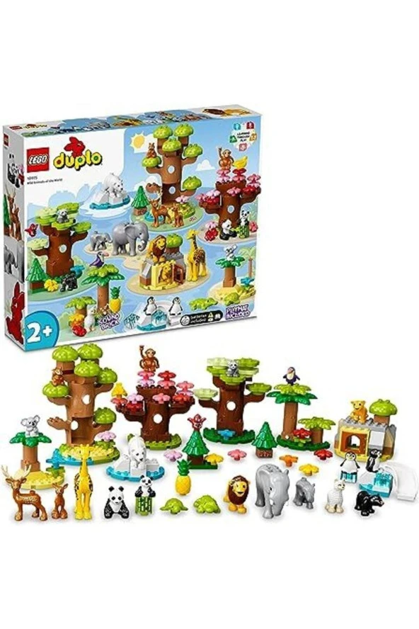 LEGO Duplo Vahşi Dünya Hayvanları 10975 - 2 Yaş ve Üzeri Çocuklar için Yapım Seti (142 Parça)