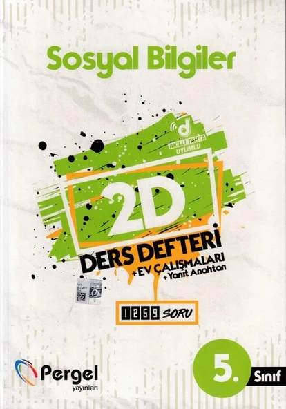 Pergel 5. Sınıf Sosyal Bilgiler 2D Ders Defteri + Ev Çalışmaları (Yeni)