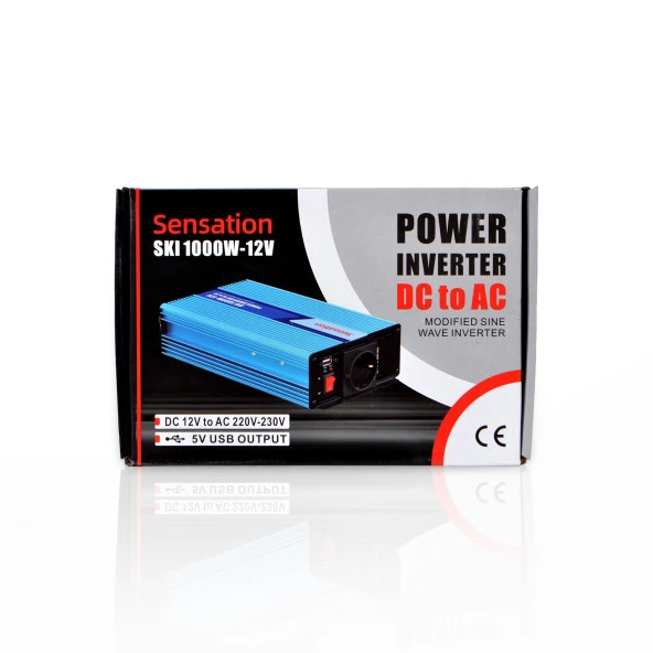 Sensation 1000W Watt Modifiye Sinüs İnvertör 12V / 220V Çevirici İnverter - 6