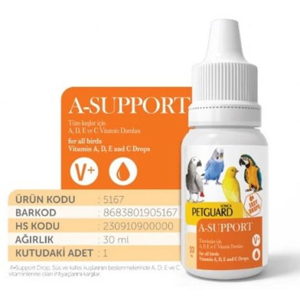 PETGUARD KUŞ VİT AST- SUPPORT 30ML