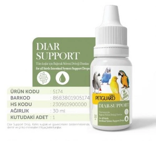 PETGUARD KUŞ VİT DIAR- SUPPORT 30ML