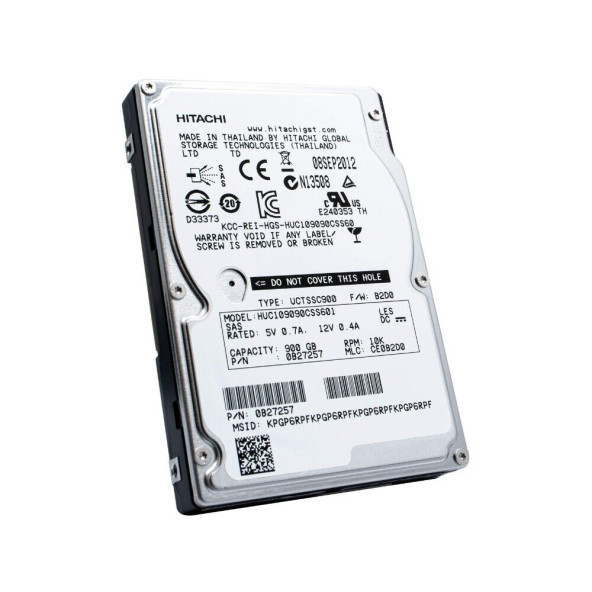 HGST HUC109090CSS600 900GB 10K RPM SAS 2.5" HDD YENİLENMİŞ ÜRÜN ürün görseli 1