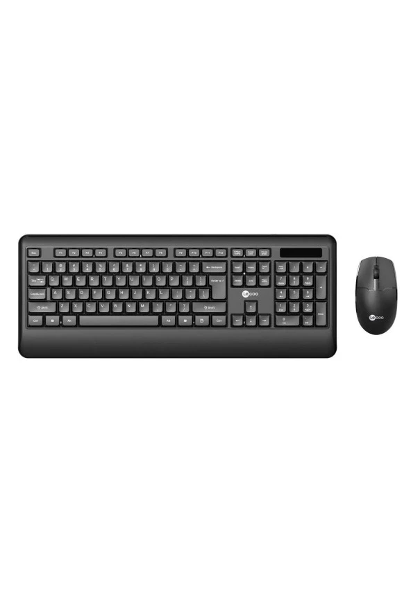 Lenovo Lecoo KW202 Kablosuz Türkçe Q Klavye & Mouse Set Siyah
