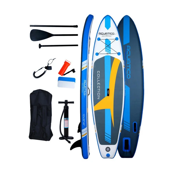 Acuatico Collection Şişme Sup Board/Isup Stand Up Paddle Board 305x76x15 Cm Turuncu&Beyaz&Mavi&Gri