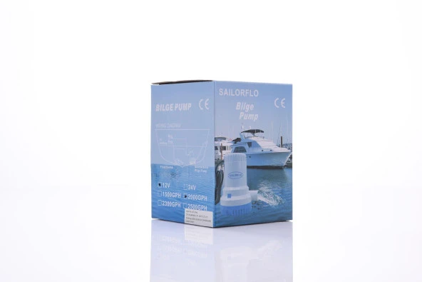 Sailorflo Dikey Sintine Pompası 2000GPH 12V 10A - 5