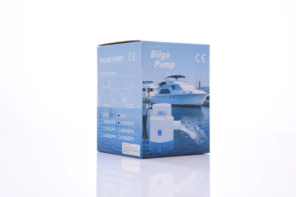 Sailorflo Dikey Sintine Pompası 3500GPH 24V 8A - 5