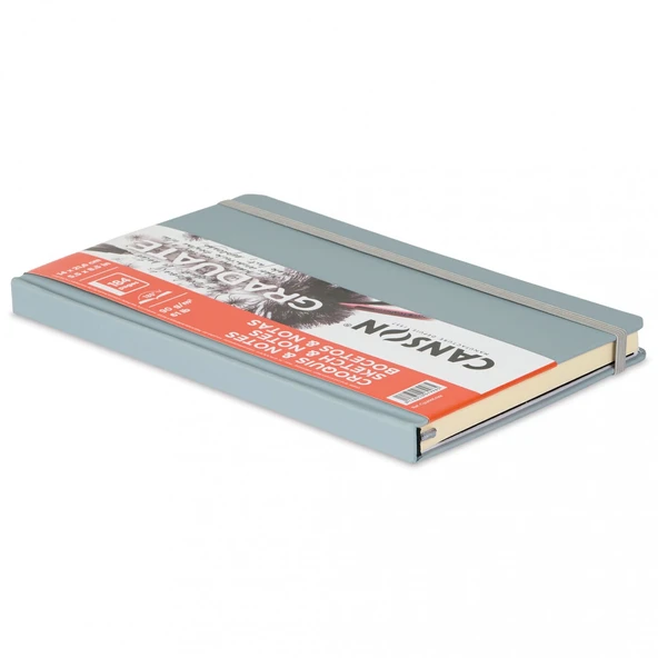 Canson Graduate Sketch & Notes 14x21.6cm 90gr 92yp Ciltli Eskiz Defteri Gri / C31200L044 - Resim 4