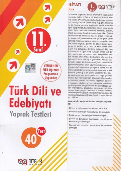 Nitelik 11. Sınıf Türk Dili ve Edebiyatı Yaprak Test