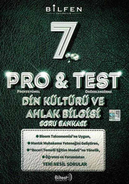 7. Sınıf Pro&Test Din Kültürü Ve Ahlak Bilgisi Soru Bankası