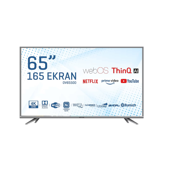 Onvo OV65500 4K Ultra HD 65" 165 Ekran Uydu Alıcılı webOS Smart LED TV