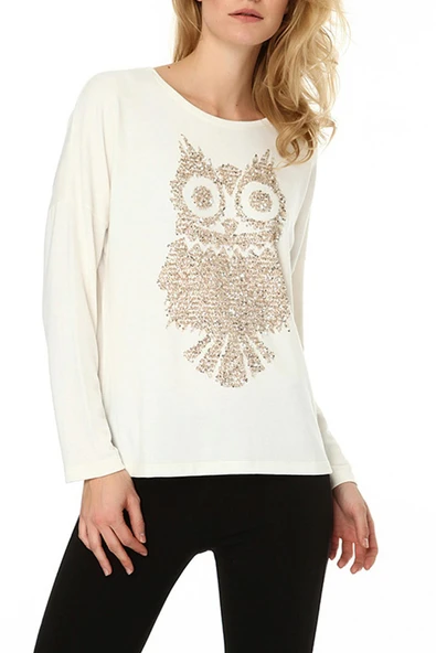 ZM-15130577 Baykuş Baskılı Tshirt