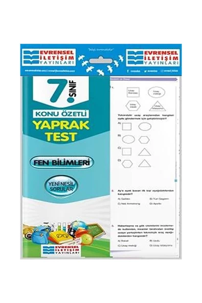 Evrensel  7.Sınıf Fen Bilimleri Yaprak Test