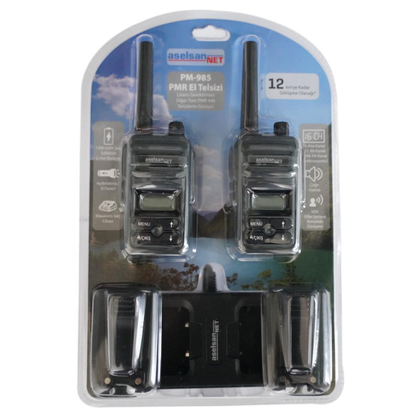 Aselsan PM-985 GRİ İKİLİ EL TELSİZİ - 6