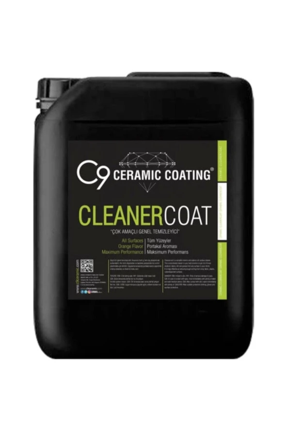 C9 Ceramic Carwax-c9 Cleaner Coat - Çok Amaçlı Genel Temizleyici 5 lt