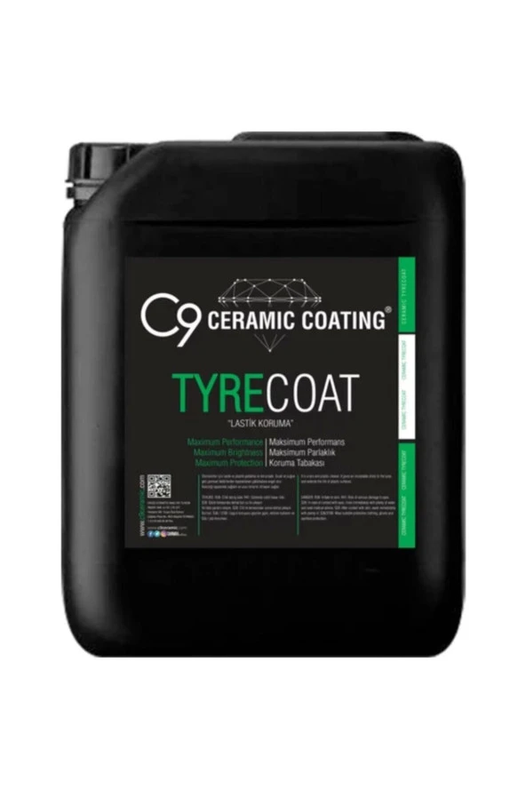 C9 Ceramic C9 Tyre Coat - Lastik Parlatma Ve Koruma - 5 Lt