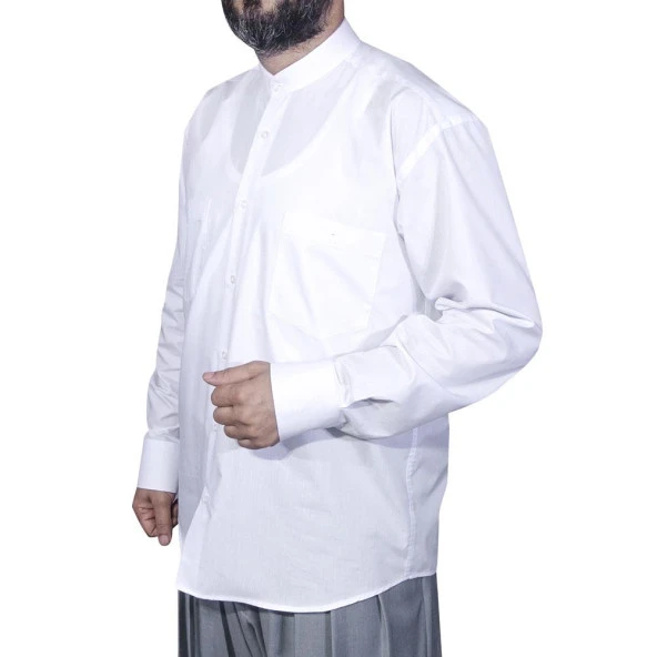 Hakim Yaka Gömlek Beyaz - 2