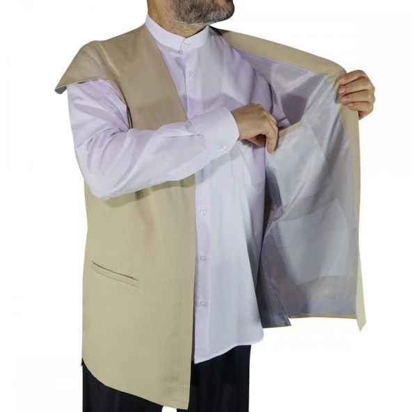 Haydari Yelek - Sufi Yelek Bej - 3