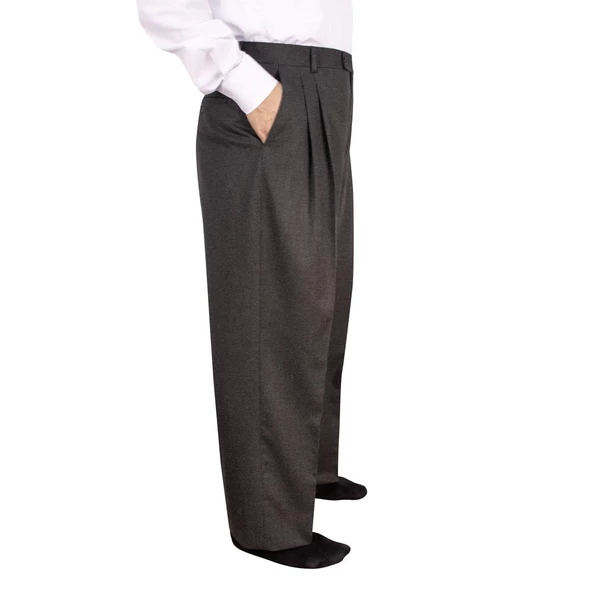 2 Pileli Klasik Pantolon Koyu Gri - Kışlık - 2