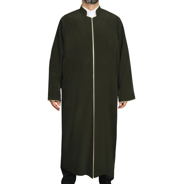 Hakim Yaka Cübbe Haki Yeşil - Sarı Biyeli - 6