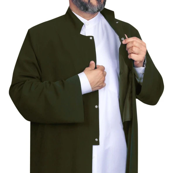 Hakim Yaka Cübbe Haki Yeşil - 3