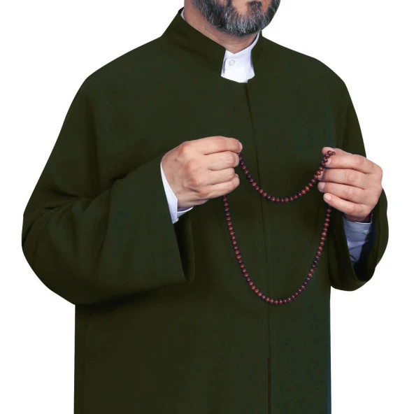 Hakim Yaka Cübbe Haki Yeşil - 5