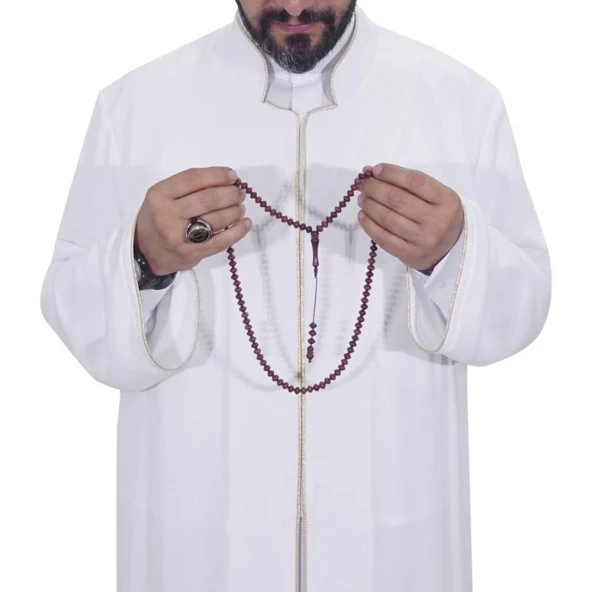 Hakim Yaka Cübbe Kemik - Sarı Biyeli - 4