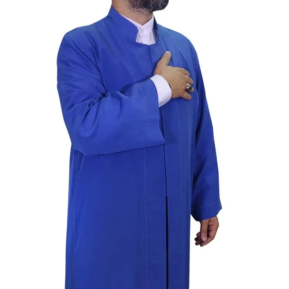 Hakim Yaka Cübbe Mavi - Puntolu - 4