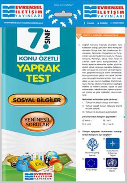 Evrensel 7.Sınıf Sosyal Bilgiler Yaprak Test