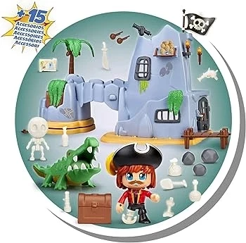 Feber Pinypon Macera- Kaptan Cayman Korsan Adası 2 Figürlü, 4 ile 8 Yaşında Çocuklar için (700015637) - 3