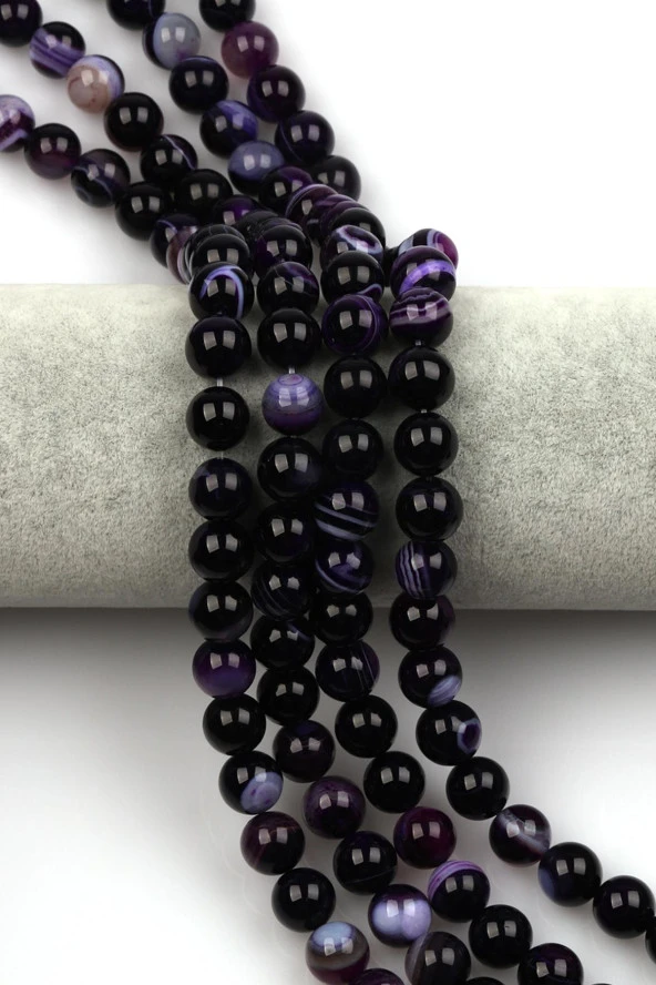 Madagaskar Akik Doğal Taş Dizi 10 mm Küre Kesim ürün görseli